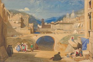 Bridge In A Continental Town — John Sell Cotman