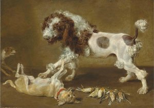 Three Dogs Playing, With Songbirds On The Floor — Paul De Vos