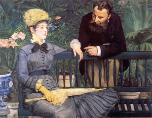 In The Conservatory Study Of And Mme Jules Guillemet — Édouard Manet