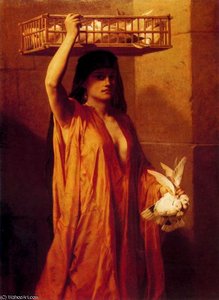Marchande De Pigeons Egyptienne — Frederick Goodall
