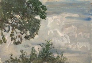 Studie Av Trær Og Himmel — Alfred Munnings