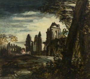 A Scene From 'the Antiquary' (the Ruins Of Arbroath Abbey) — Patrick Allan Fraser