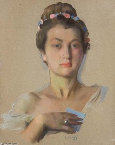 Portrait Of Aleksandra Levchenko — Konstantin Andreevic Somov