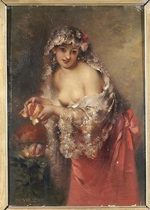Jeune Fille À L'orange — Voillemot André Charles