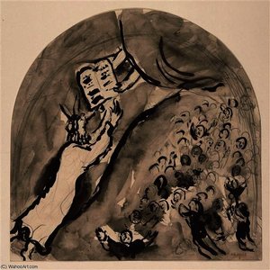Mojžije, Ki Prejema Zakonske Plošče — Mark Šagal