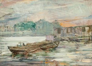 Barges On The Seine — Stanislaw Wyspianski