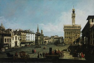 The Piazza Della Signoria In Florence — बर्नार्डो बेलोटो