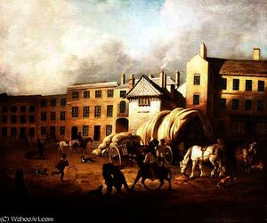 A Town Scene — George Garrard