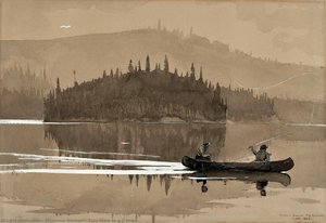 Two Men In A Canoe — Winslow Homer