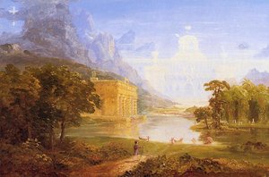 La Croce E Il Mondo: Studio Per 'il Pellegrino Del Mondo Nel Suo Viaggio' — Thomas Cole