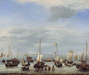 The Embarkation Of Charles Ii At Scheveningen — Willem Van De Velde The Elder