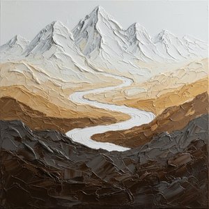 Monolithic Silence: A Sculptural Journey Through Earth, Ochre, And Frozen Peaks — David Moreau