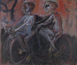 Ciclistas (cyclists) — Iberê Bassani Camargo
