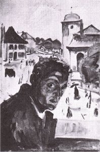 Selbstbildnis — Edvard Munch