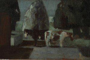Jardín Bajo La Luna O Quietud En La Quinta — Pedro Figari