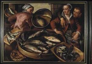 Les Marchands De Poissons — Joachim Beuckelaer