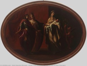 Philip V And Elizabeth Farnese In Front Of Their First-born — Ilario Giacinto Mercanti