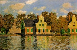 Houses On The Zaan River At Zaandam — Claude Monet