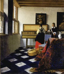 La Dama Alla Virginale Con Un Gentiluomo — Johannes Vermeer