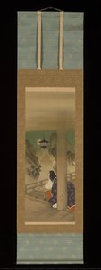 Murasaki Shikibu At Ishiyamadera Temple, Based On The Print “the Moon At Ishiyama,” From The Series One Hundred Aspects Of The Moon (tsuki Hyakushi: Ishiyama No Tsuki) — Tsukioka Yoshitoshi
