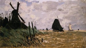 Windmill Near Zaandam — Claude Monet