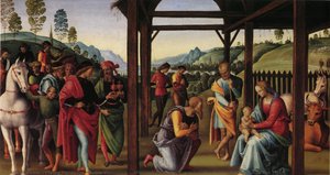 Altarpolyptychon, Predellatafel Scene: Adoration Of The Magi — Pietro Perugino (pietro Vannucci)