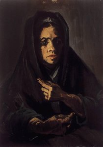 Head Of A Peasant Woman In A Green Shawl — Joos Vincent De Vos