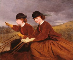 Two Ladies Riding Side-saddle — James Hayllar