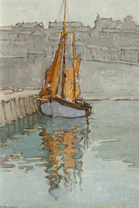 Fishing Boat In A Harbour — Georgina Moutray Kyle