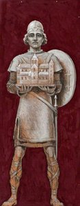 Study For Carving In St Rognvald's Chapel Rognvald Kali Colsson — Stanley Cursiter