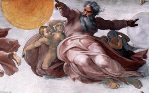 Schepping Van De Zon, Maan En Planten (detail) — Michelangelo Buonarroti