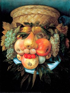Testa Inversa Con Cesto Di Frutta — Giuseppe Arcimboldo