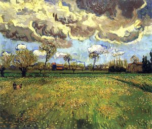 Taivaalla Myrskyssä Oleva Maisema — Vincent Willem Van Gogh