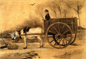 Donkey And Cart — Vincent Willem Van Gogh