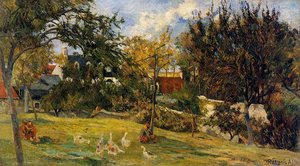 Geese In The Meadow — Eugène Henri Paul Gauguin