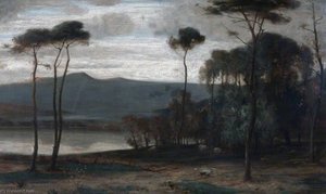 Mountain Landscape With A Lake — James Coutts Michie