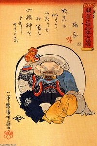 Hotei — Utagawa Kuniyoshi