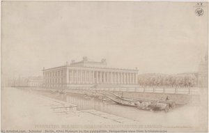 Berlin. Altes Museum By The Lustgarten. Perspective View From Schlossbrücke — Karl Friedrich Schinkel