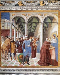 Arrival Of St Augustine In Milan (scene 8, North Wall) — Benozzo Gozzoli