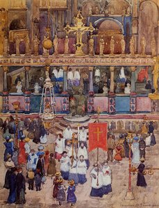 Easter Procession, St. Mark's — Maurice Brazil Prendergast