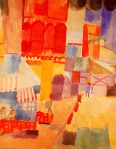The Halfaouine Square In Tunis — Paul Klee