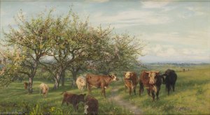 Grazing Cows — Henry William Banks Davis