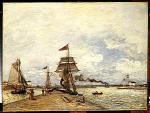 Entree Du Port Honfleur — Johan Barthold Jongkind