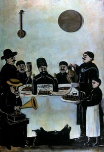 The Feast Of Tbilisian Merchants Accompanied By The Gramophone — Niko Pirosmani