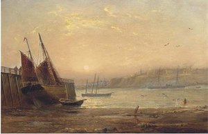 An Estuary At Low Tide — John Wilson Carmichael