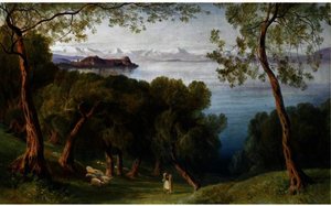 Corfu From The Village Of Ascension — Edward Lear