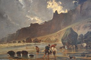 View Of Cliffs Houlgatte — Paul Huet