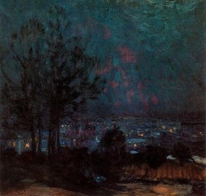 The Saint-cloud Park At Night — František Kupka