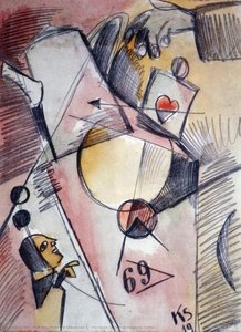 N Watercolor 1. (the Heart Goes From Sugar To Coffee) — Kurt Schwitters