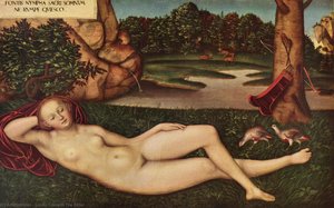 Sleeping Nymph Of The Spring — Lucas Cranach The Elder
